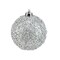 Silver Glitter Christmas Ornament | 120MM Sequin Shatterproof Ball-XY881626